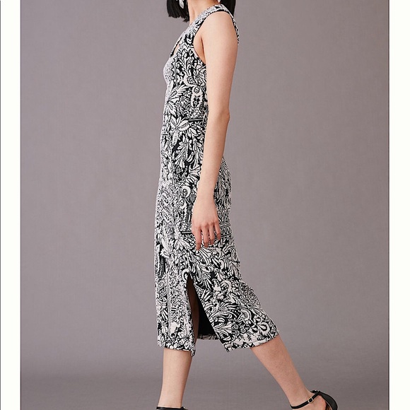 ANTROPOLOGIE Jacquard Cut Out Midi Dress - Picture 4 of 5